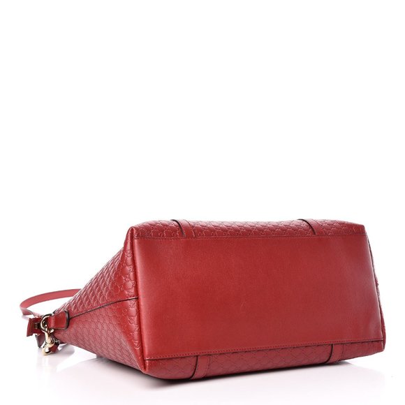 Gucci Soft Microguccissima Dome Satchel in Red NEW W DUST BAG - Picture 4 of 12